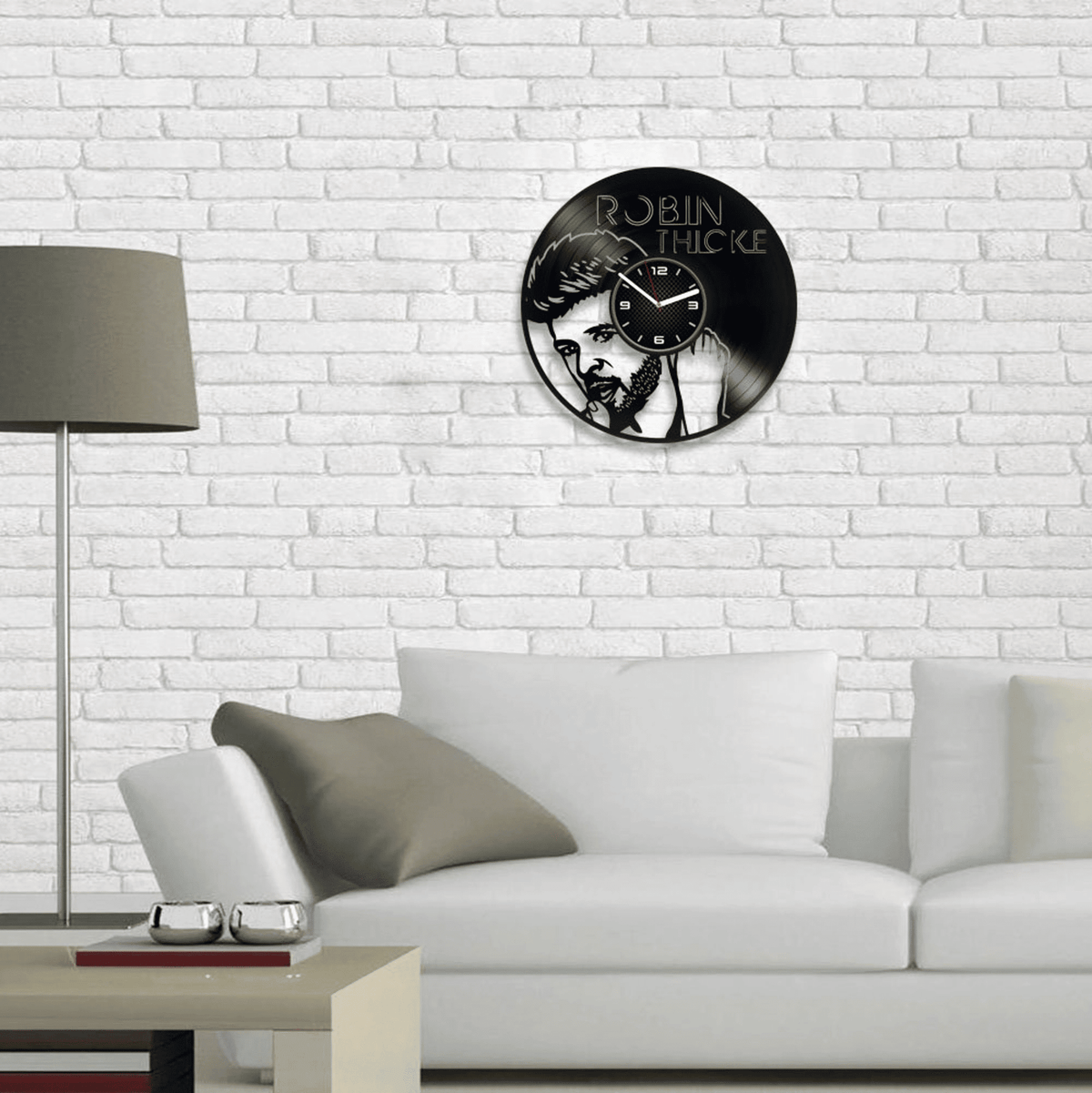 Robin Thicke Vinyl Record Wall Clock Music Lover Gift For Him Unique Decor For Bedroom Birthday Gift Idea, Blurred Lines, Lost Without U