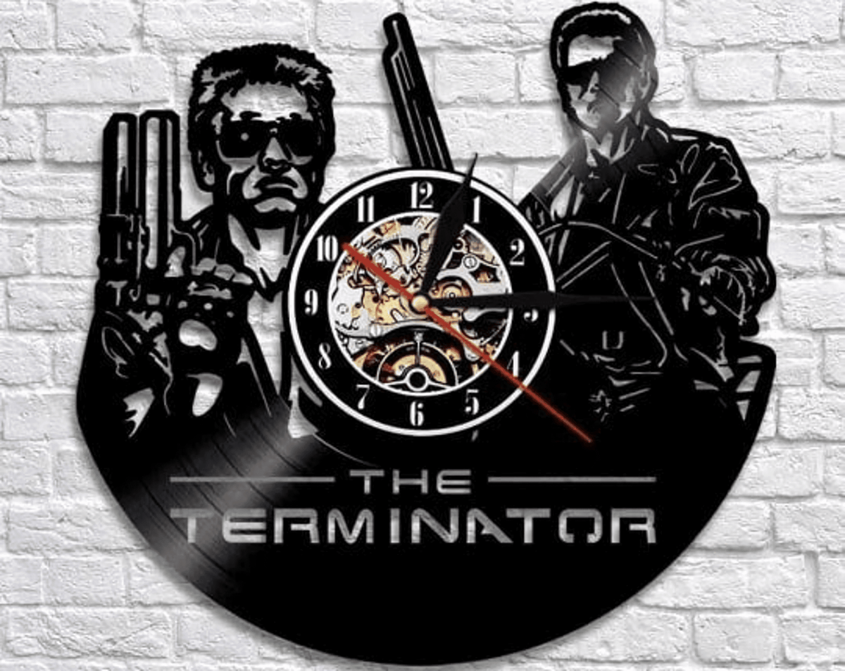 Retro Movie Vinyl Record Wall Clock Creative Teenage Room Decor Movie Wall Art Science Fiction Gift Housewarming Gift For Best Friend