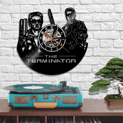 Retro Movie Vinyl Record Wall Clock Creative Teenage Room Decor Movie Wall Art Science Fiction Gift Housewarming Gift For Best Friend