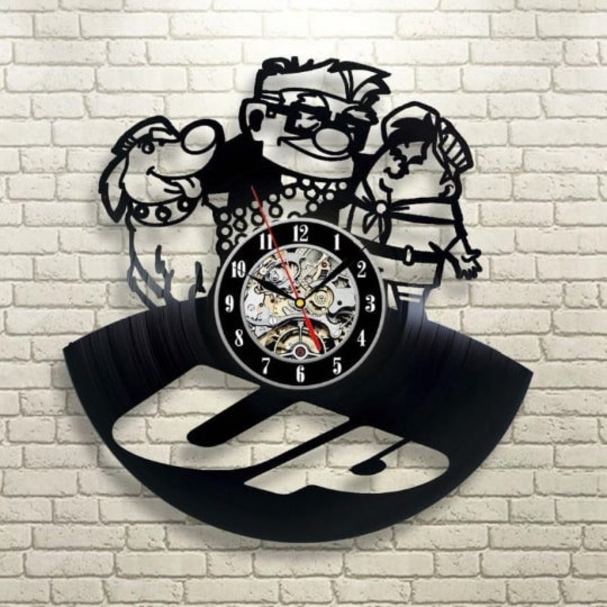 Up Cartoon Vinyl Record Laser Cut Wall Clock, Up Characters, Cute Decor For Home, Wall Decor For Kids Room, Winter Holidays Gift For Boy
