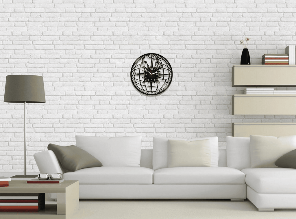 Compass Vinyl Record Round Clock Modern Art For Office Compass Wall Decor Travel Artwork Wedding Gift For Couple Travel Lover Gift