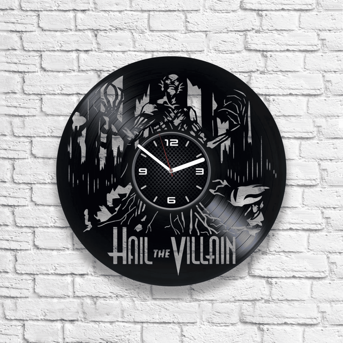 Hail the Villain Vinyl Record Wall Clock, Rock Music Art, Unique Men Room Decor, Housewarming Gift Ideas, Runaway, Take Back the Fear