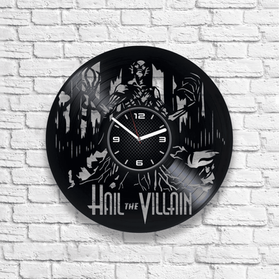 Hail the Villain Vinyl Record Wall Clock, Rock Music Art, Unique Men Room Decor, Housewarming Gift Ideas, Runaway, Take Back the Fear