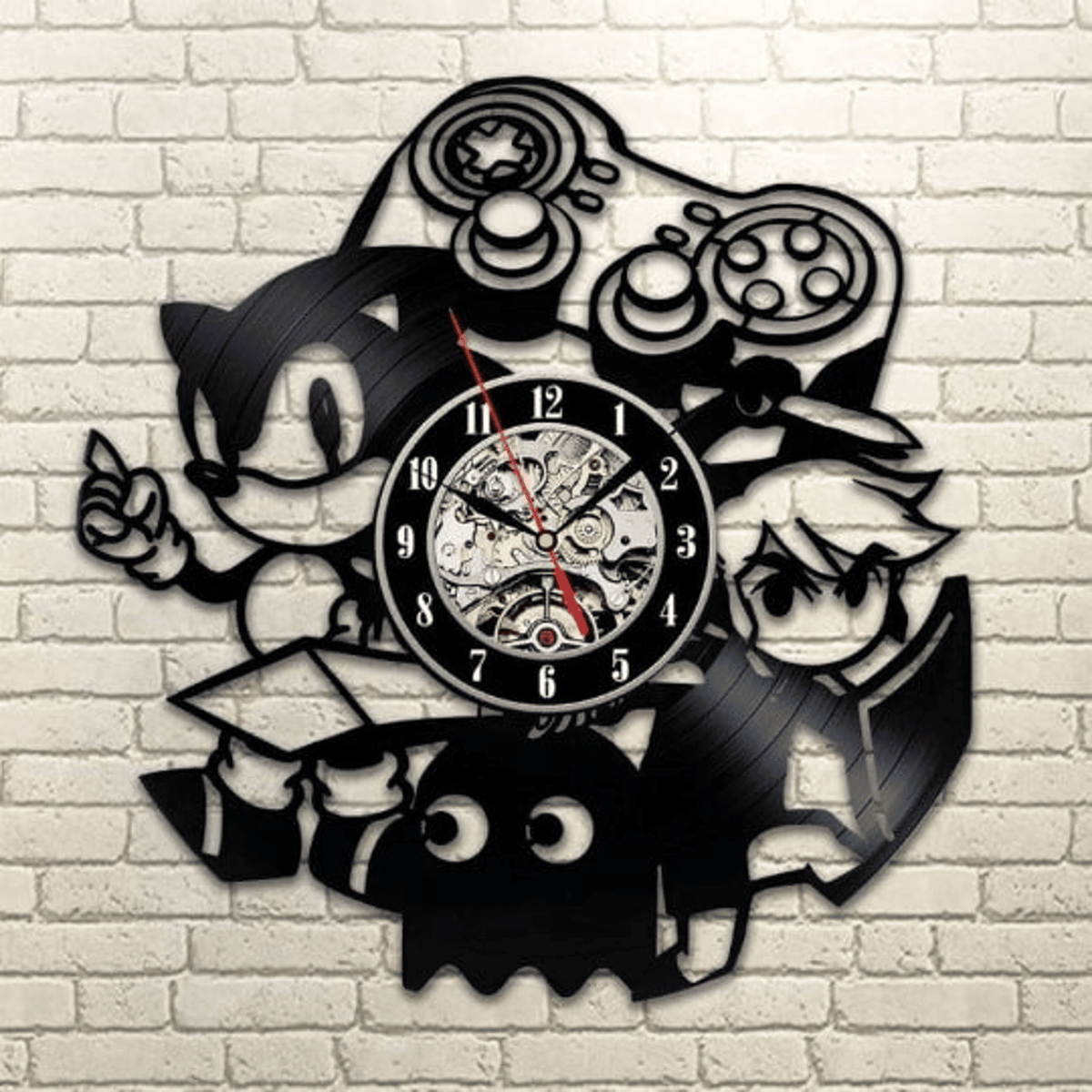 Video Games Vinyl Record Silent Clock, Art For Gamers, Unique Decor For Nursery, Gaming Controller, Wedding Gift For Husband