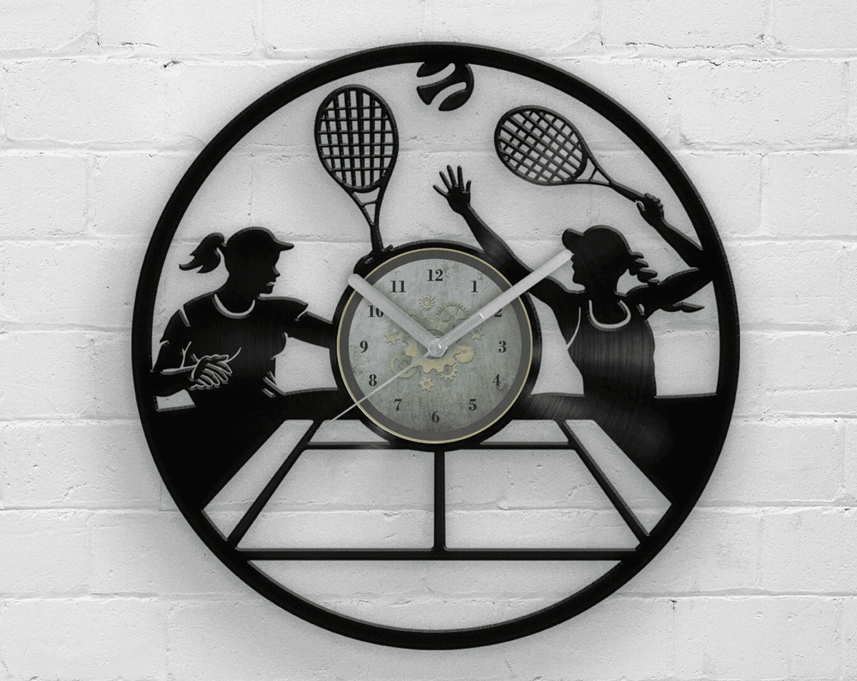 Tennis Vinyl Clock, Original Gifts for Tennis Fans, The Best Home Decorations, Tennis Fan Gifts, 12 Inch Sport Wall Clock, Gift for Boy Box