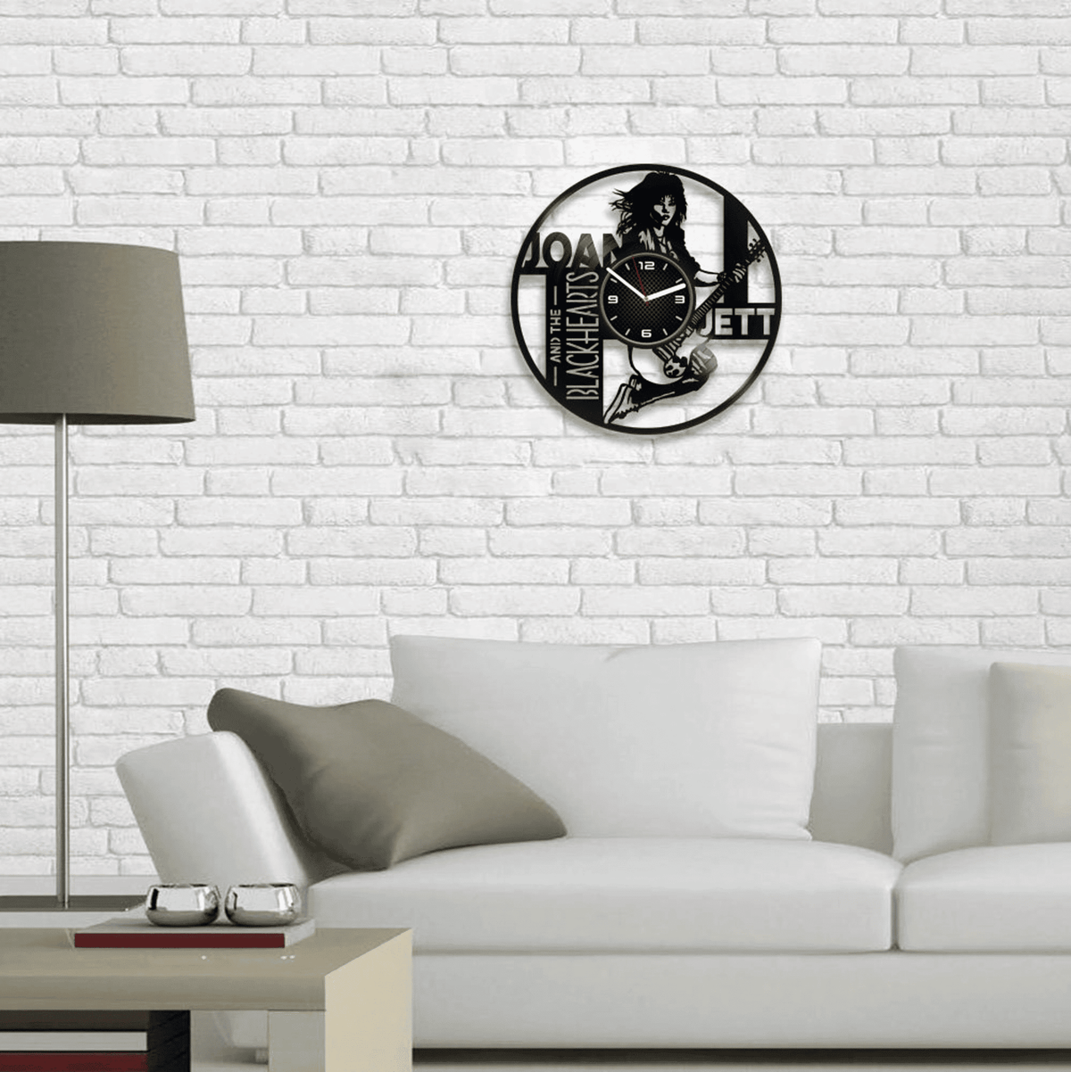 Joan Jett and the Blackhearts Vinyl Record Clock, Rock Wall Decor, Original Decor For Women, Birthday Gift For Her, I Love Rock 'N Roll