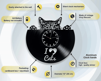 Joan Jett and the Blackhearts Vinyl Record Clock, Rock Wall Decor, Original Decor For Women, Birthday Gift For Her, I Love Rock 'N Roll