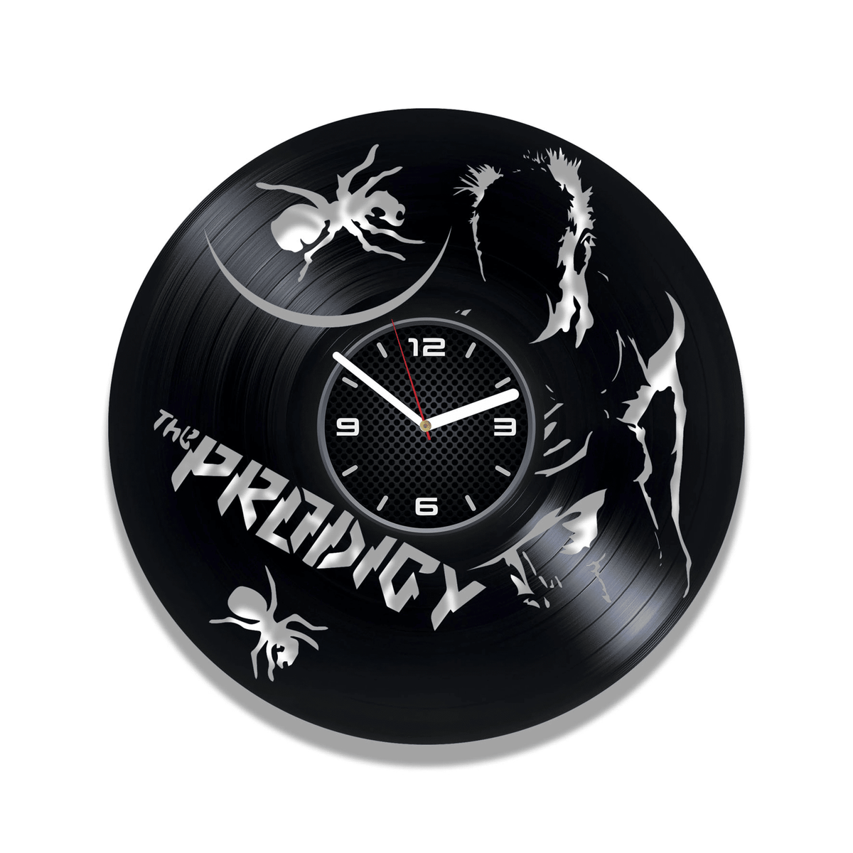 The Prodigy Vinyl Record Wall Clock, Dance Music, Wedding Gift For Couple, Contemporary Decor For Living Room, Firestarter, Breathe, Omen