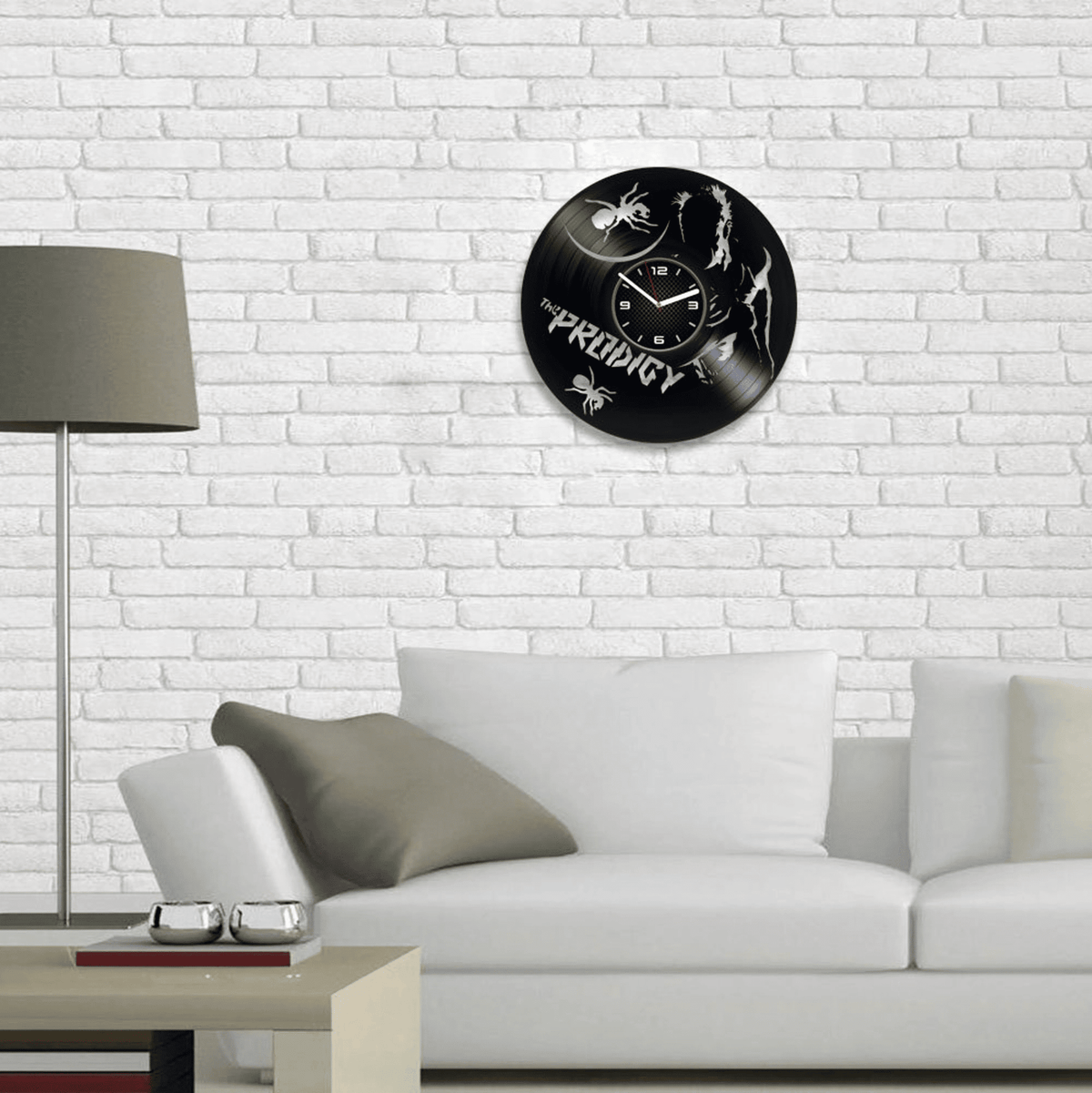 The Prodigy Vinyl Record Wall Clock, Dance Music, Wedding Gift For Couple, Contemporary Decor For Living Room, Firestarter, Breathe, Omen