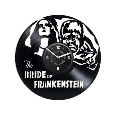 The Bride Of Frankenstein Vinyl Record Clock Retro Movie Decor Unique Wall Art For House Frankenstein Decor New Home Gift For Couple