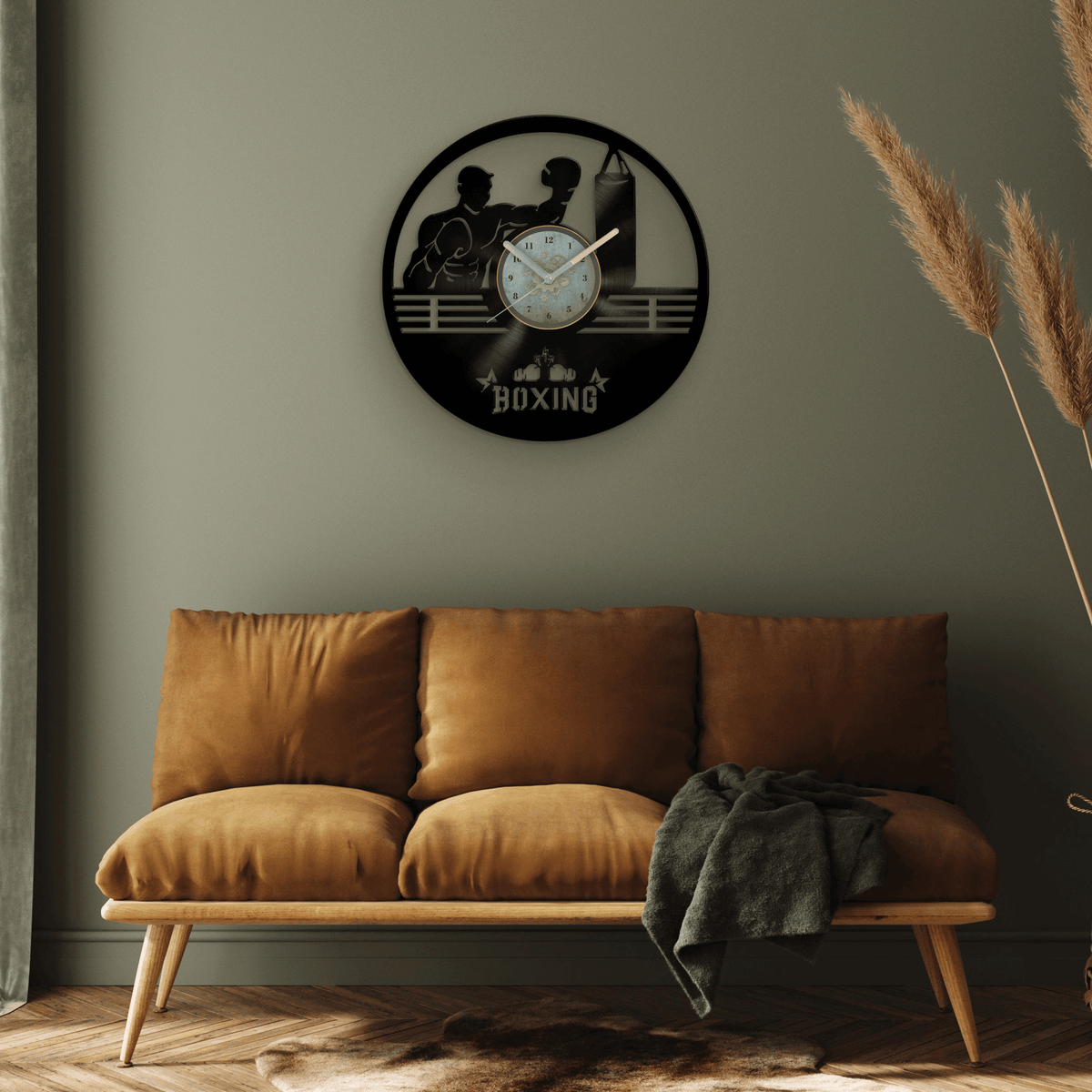 Boxing Vinyl Clock, Original Gifts for Fans Boxing, The Best Home Decorations, Boxing Fan Gifts, 12 Inch Sport Wall Clock, Gift for Boy Box