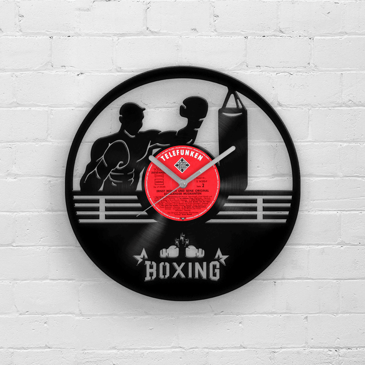 Boxing Vinyl Clock, Original Gifts for Fans Boxing, The Best Home Decorations, Boxing Fan Gifts, 12 Inch Sport Wall Clock, Gift for Boy Box