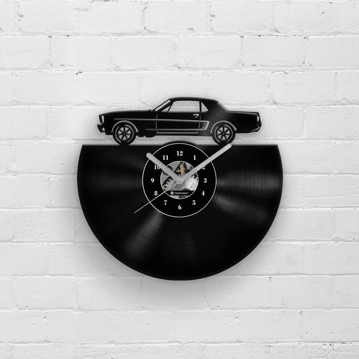 Best Gifts for Dad, Gift for Father, Father's Day Present, Mustang Decor, Retro Wall Decor, Vinyl Clock, Old Car Art, Classic Cars, Racing
