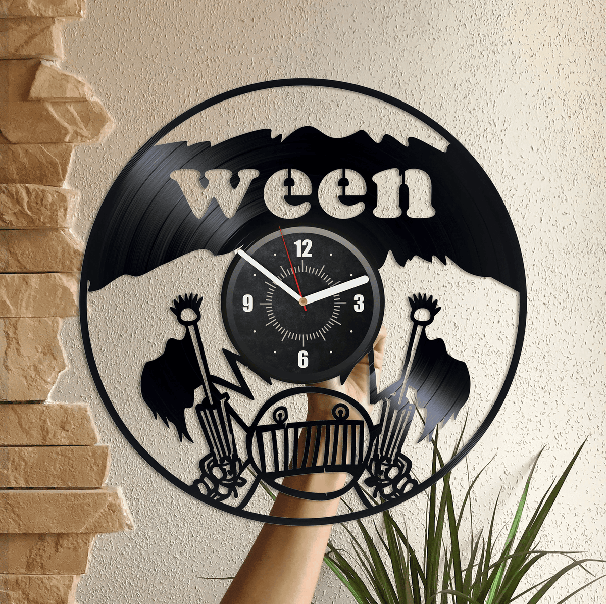 Rock Band Vinyl Record Round Clock Rock Music Wall Decor Unique Decor For Bedroom Rock Music Art Christmas Gift For Father