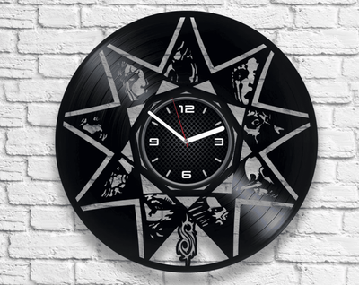 Slipknot Vinyl Record Wall Clock, Metal Rock, Modern Decor For Mens Room, Housewarming Gifts, Psychosocial, The Devil in I, The Dying Song