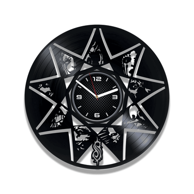 Slipknot Vinyl Record Wall Clock, Metal Rock, Modern Decor For Mens Room, Housewarming Gifts, Psychosocial, The Devil in I, The Dying Song