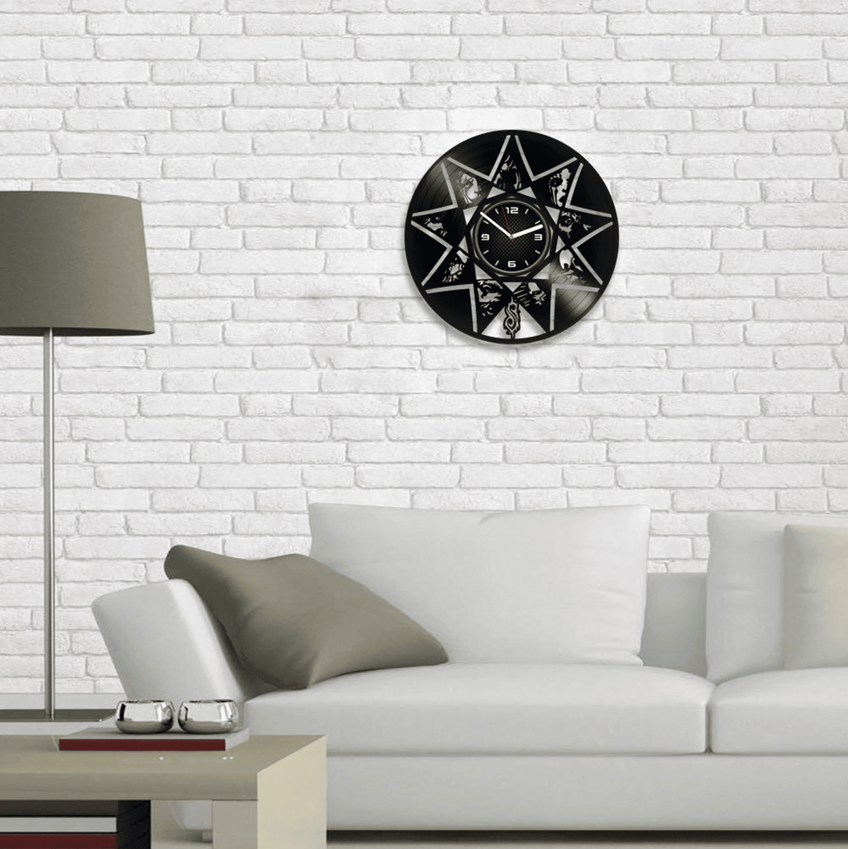 Slipknot Vinyl Record Wall Clock, Metal Rock, Modern Decor For Mens Room, Housewarming Gifts, Psychosocial, The Devil in I, The Dying Song