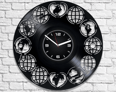 Traveling Vinyl Record Wall Clock Travel Wall Decor For Office Traveling Gift For Women Traveling Art New Year Gift For Man