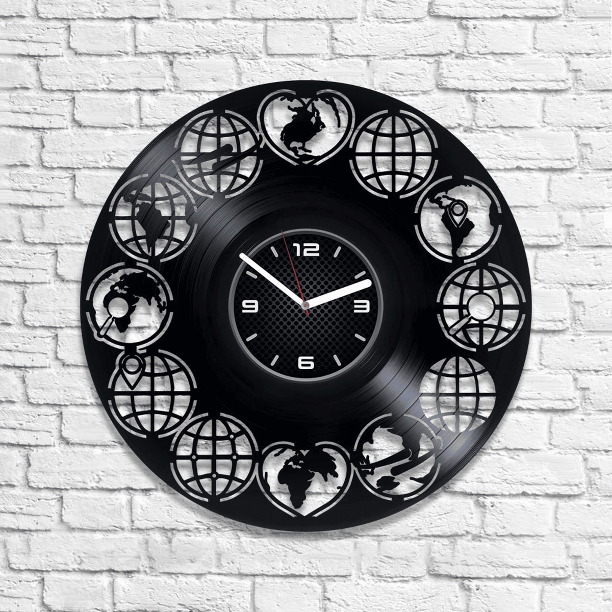 Traveling Vinyl Record Wall Clock Travel Wall Decor For Office Traveling Gift For Women Traveling Art New Year Gift For Man