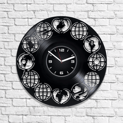 Traveling Vinyl Record Wall Clock Travel Wall Decor For Office Traveling Gift For Women Traveling Art New Year Gift For Man