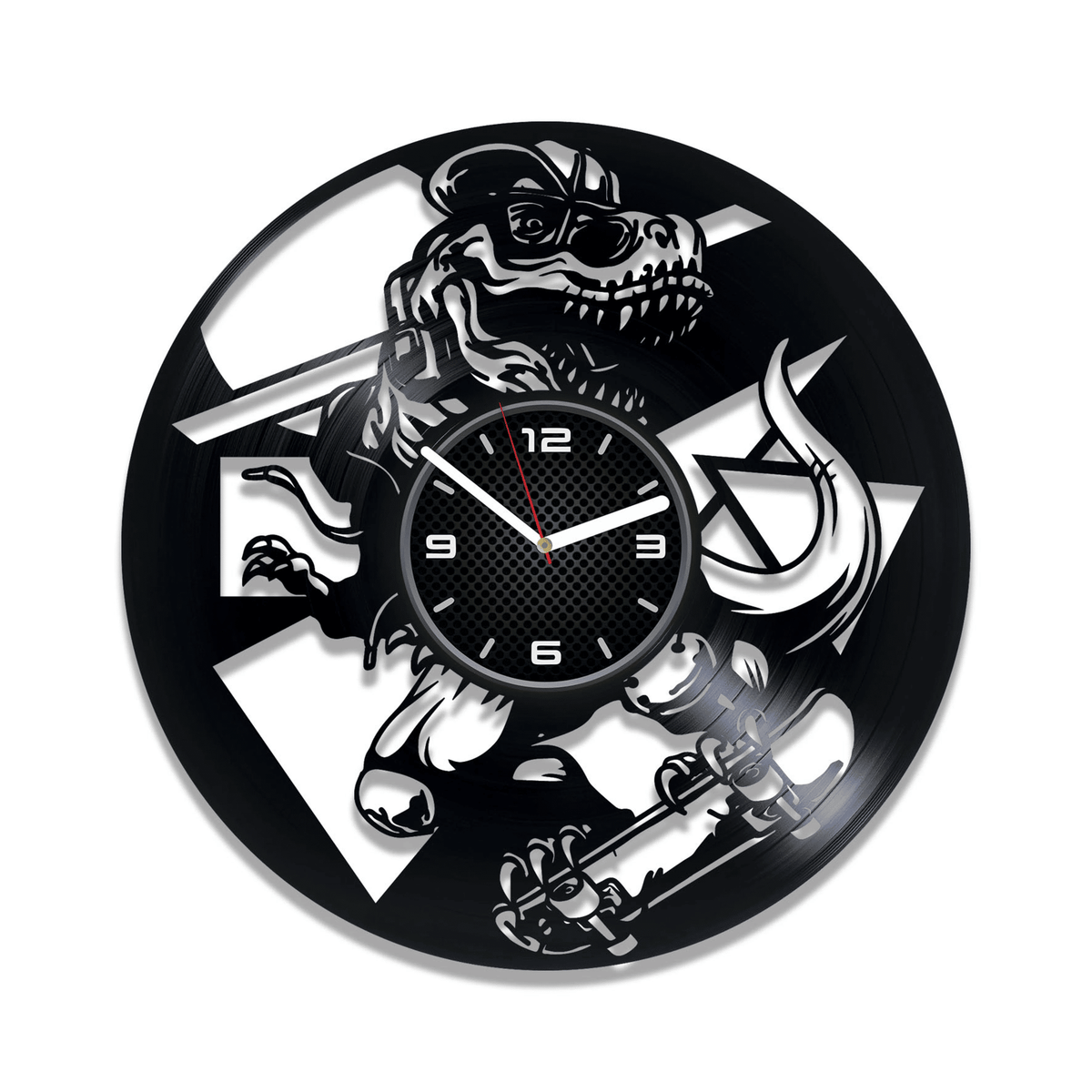 Dinosaur Silhouette Vinyl Record Funny Clock Unique Wall Art Baby Room D�cor Christmas Gift for Child