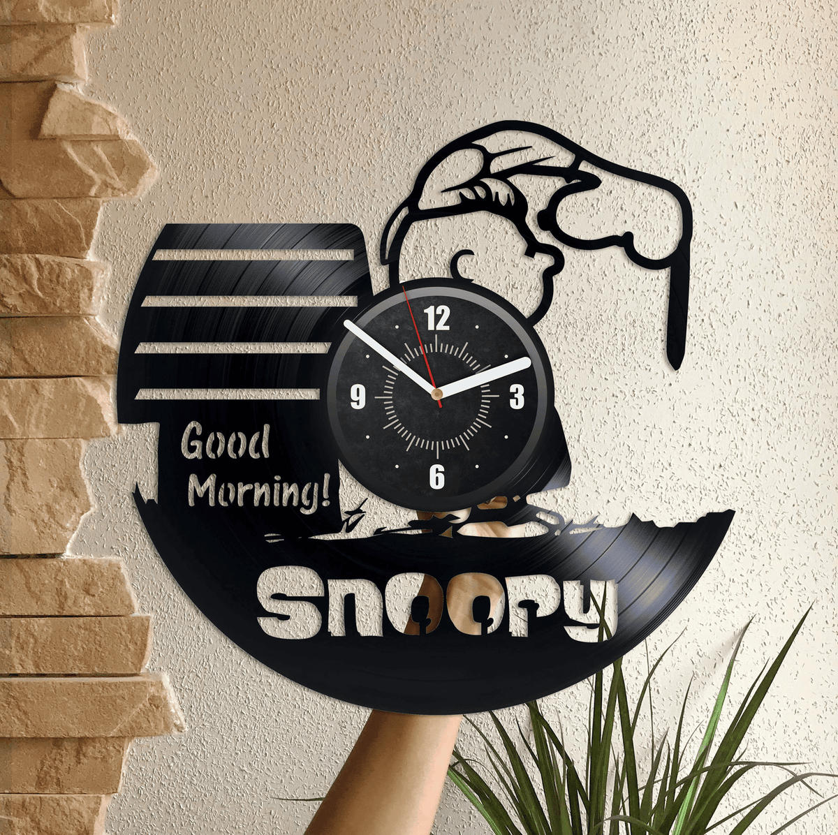 Cartoon Characters Vinyl Record Silent Clock Funny Decor For Kids Room Cartoon Wall Art Anniversary Gifts For Her Gift For Children