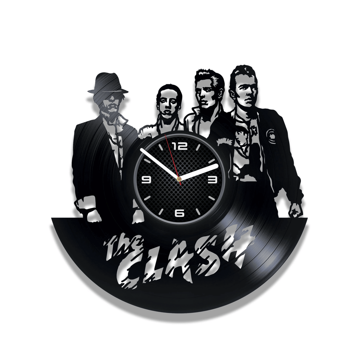 The Clash Vinyl Record Clock, Punk Rock, Unique Decor For Office, Wedding Gift For Groom, London Calling, Should I Stay or Should I Go