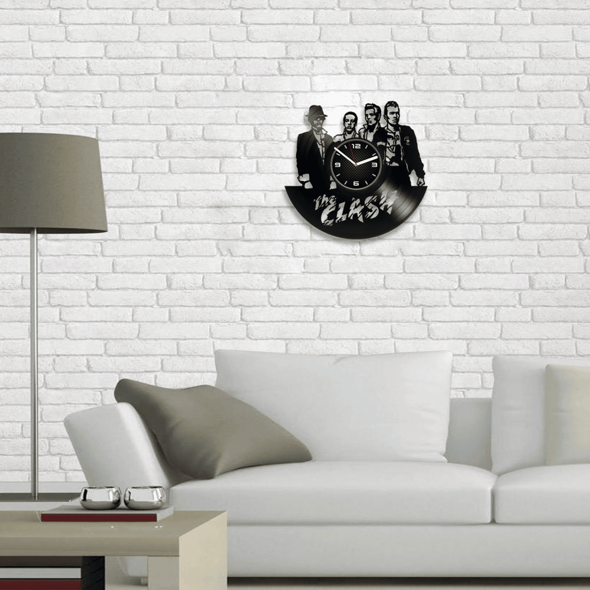The Clash Vinyl Record Clock, Punk Rock, Unique Decor For Office, Wedding Gift For Groom, London Calling, Should I Stay or Should I Go