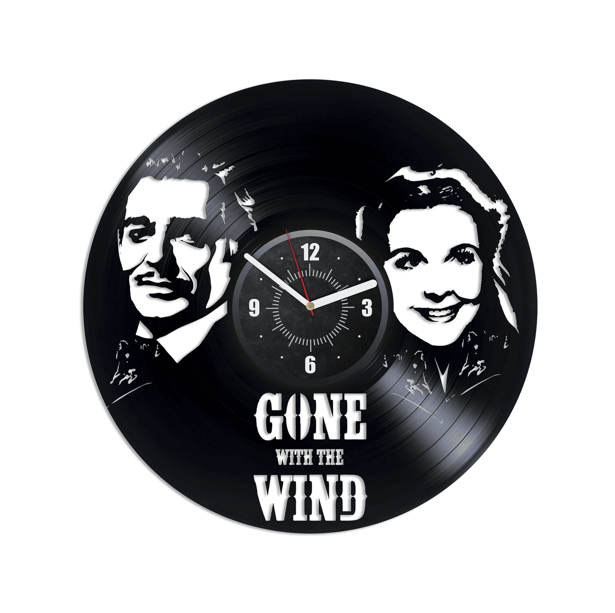 Gone With The Wind Vinyl Record Clock Retro Movie Decor Vintage Art For Living Room Movie Lover Gift Christmas Gift For Grandparents