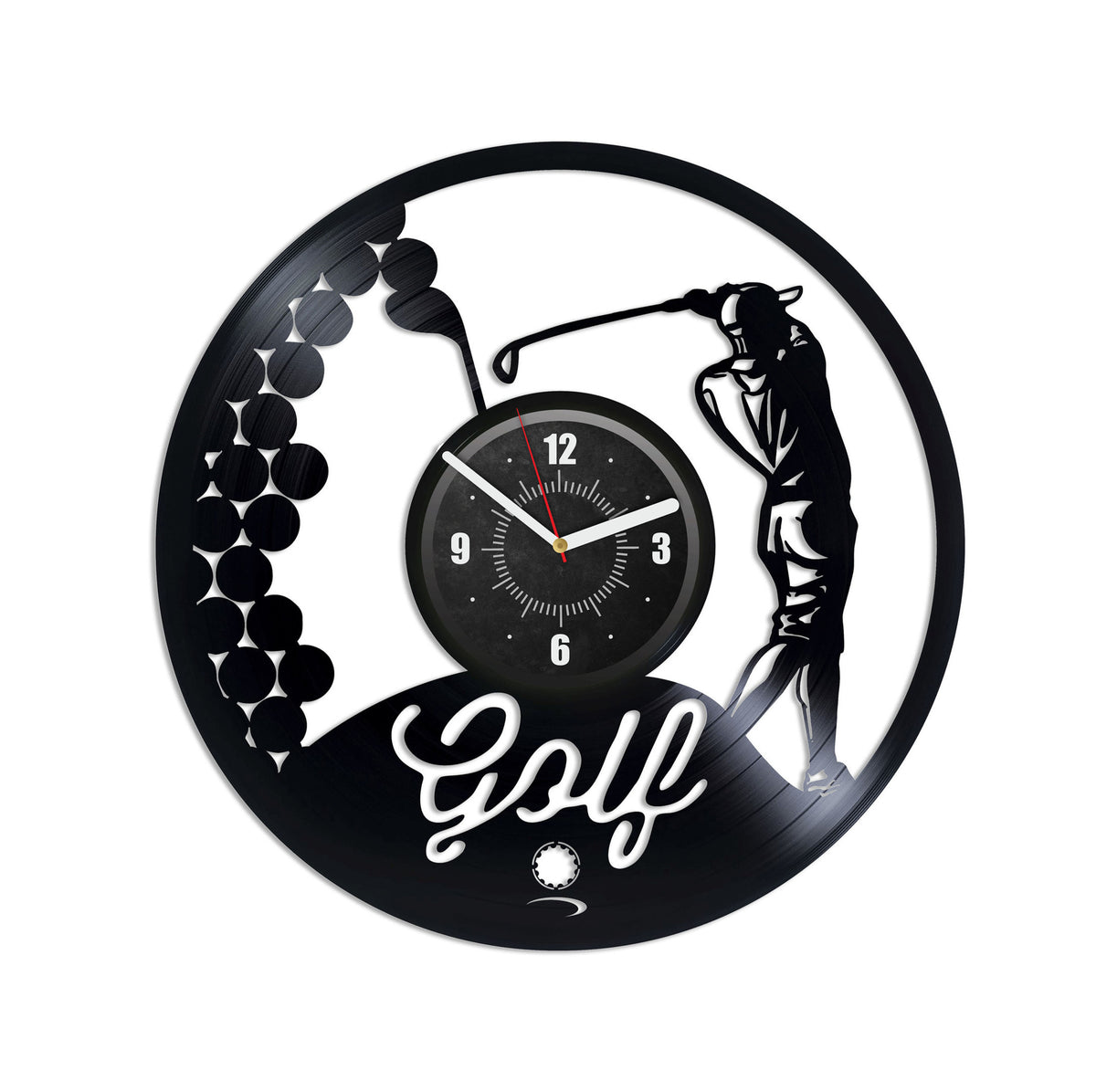 Golf Vinyl Record Silent Wall Clock Sports Wall Art For House Original Artwork Golf Decorations Wedding Gift For Couple