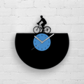 Birthday Gift for Him - Cycling Men Wall Decor - Vinyl Clocks - Old Record Clock - Cyclist Man - Bicycle Boy Decoration - Kids Room Art
