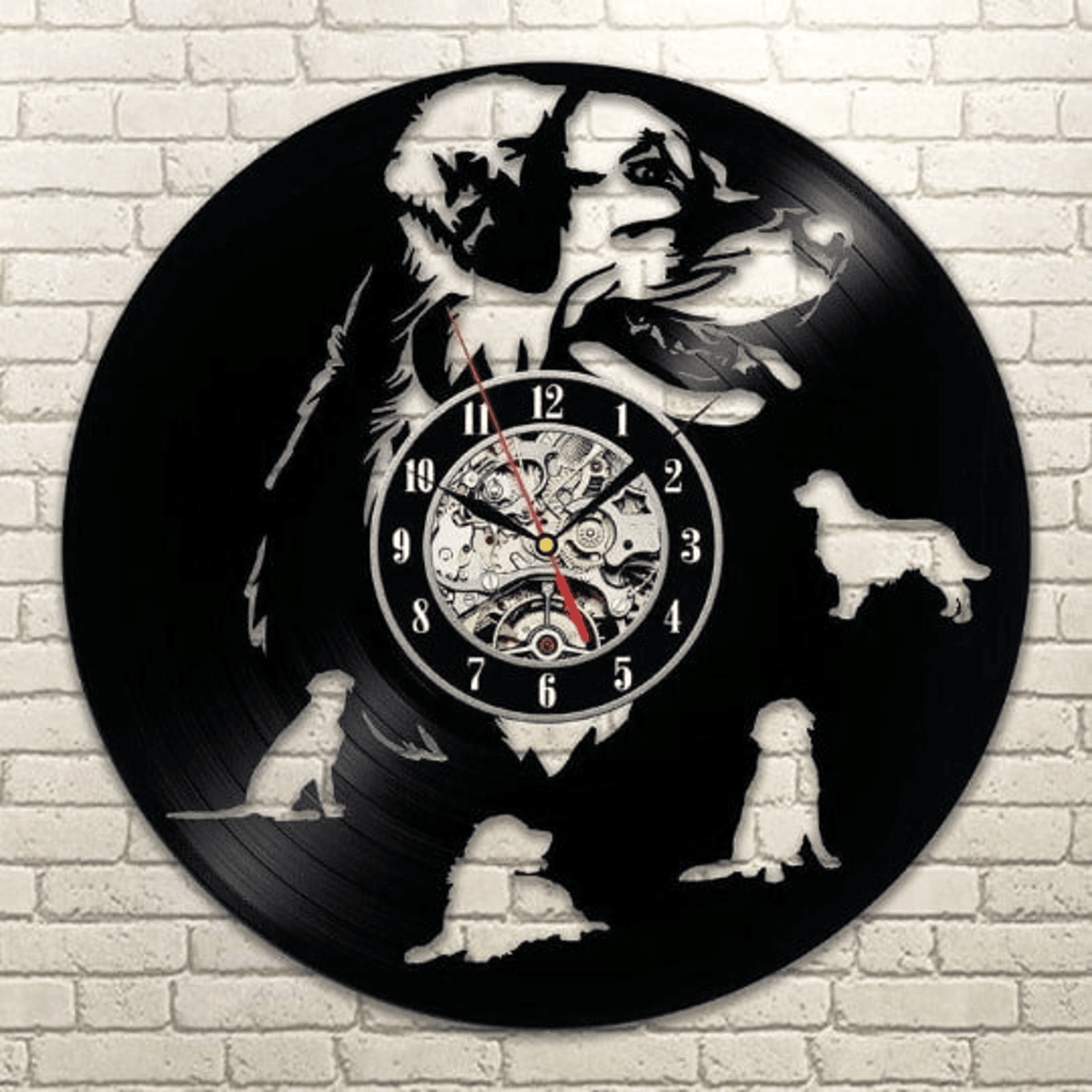 Labrador Retriever Vinyl Record Clock, Dog Memorial Gift, Pet Dog Wall Art, Cute Decor for Kids Room, Christmas Gifts for Daughter or Son