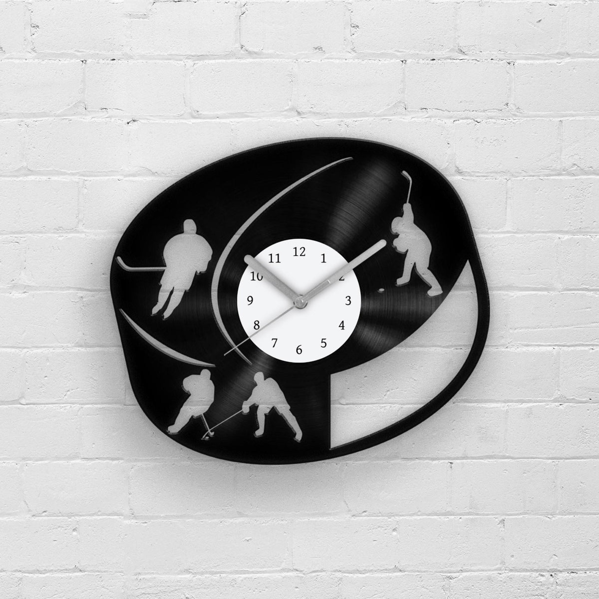 ICE HOCKEY - Unique Gifts for Men, Vinyl Clock, Best Gift for Him, Man Cave Wall Decor, Birthday Present for Hubby, Winter Sports Art