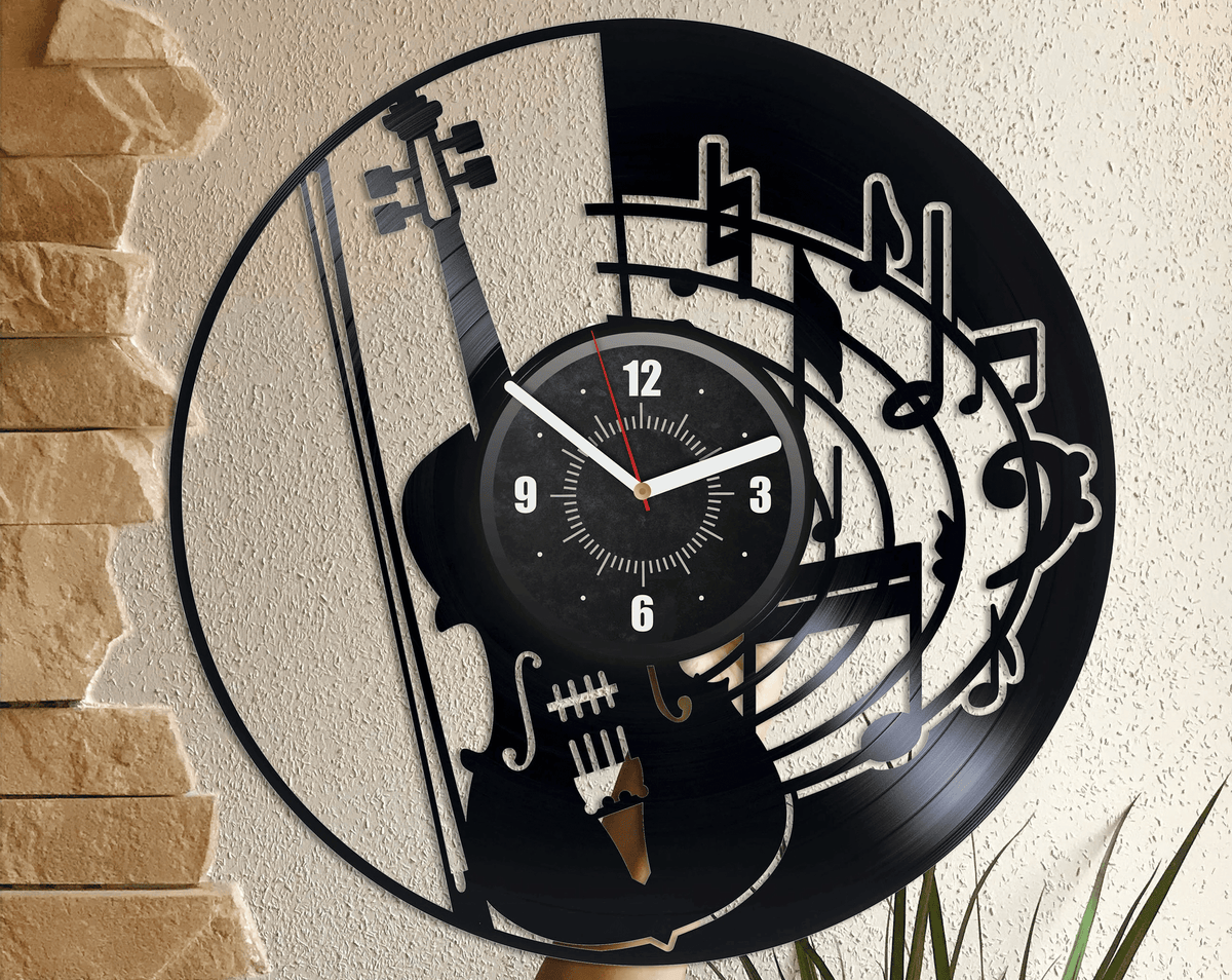 Violin Vinyl Record Handmade Music Clock Creative Art For Musician Violin Teacher Gift Music Instruments Decor New Year Gift For Women