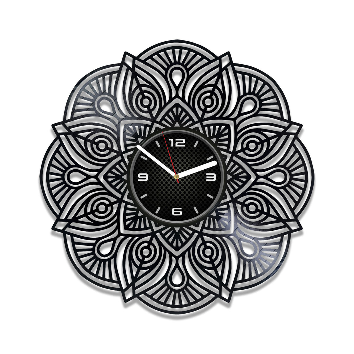 Mandala Vinyl Record Handmade Clock Cozy Decor For Bedroom Mandala Wall Art Gift For Yoga Teacher New Year Gift