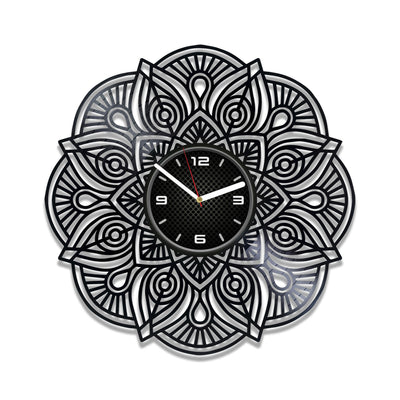 Mandala Vinyl Record Handmade Clock Cozy Decor For Bedroom Mandala Wall Art Gift For Yoga Teacher New Year Gift