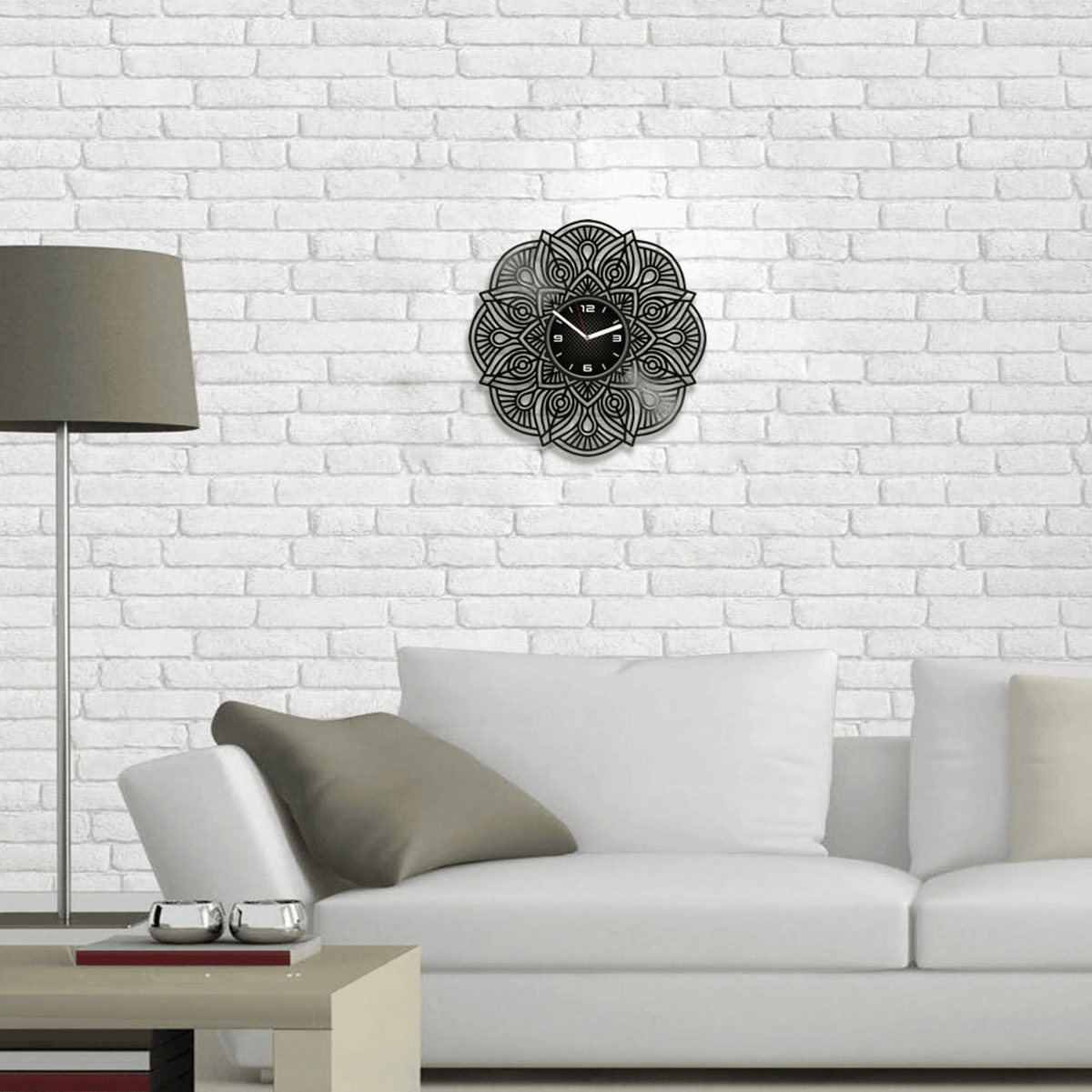 Mandala Vinyl Record Handmade Clock Cozy Decor For Bedroom Mandala Wall Art Gift For Yoga Teacher New Year Gift