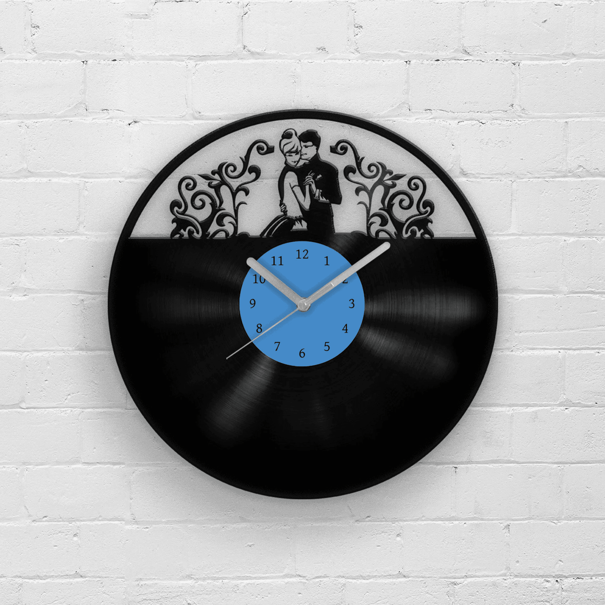 Best Gift for Wedding, Vinyl Clock, Newlywed Gifts, Married Couple Art, Anniversary Artwork, Love Invitation, Couple Portrait, Clocks