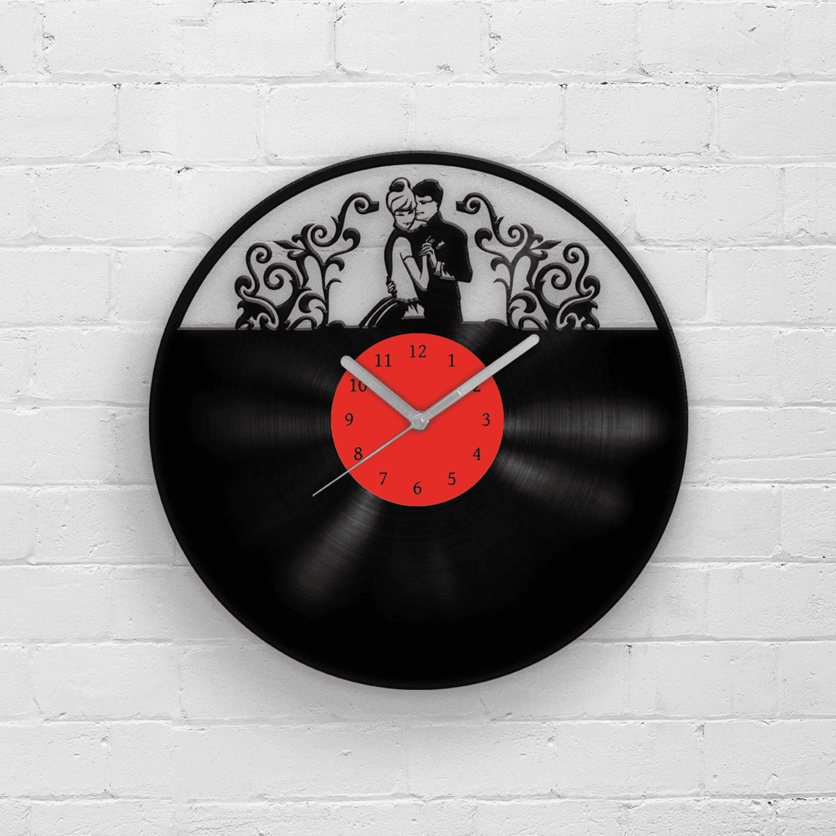 Best Gift for Wedding, Vinyl Clock, Newlywed Gifts, Married Couple Art, Anniversary Artwork, Love Invitation, Couple Portrait, Clocks