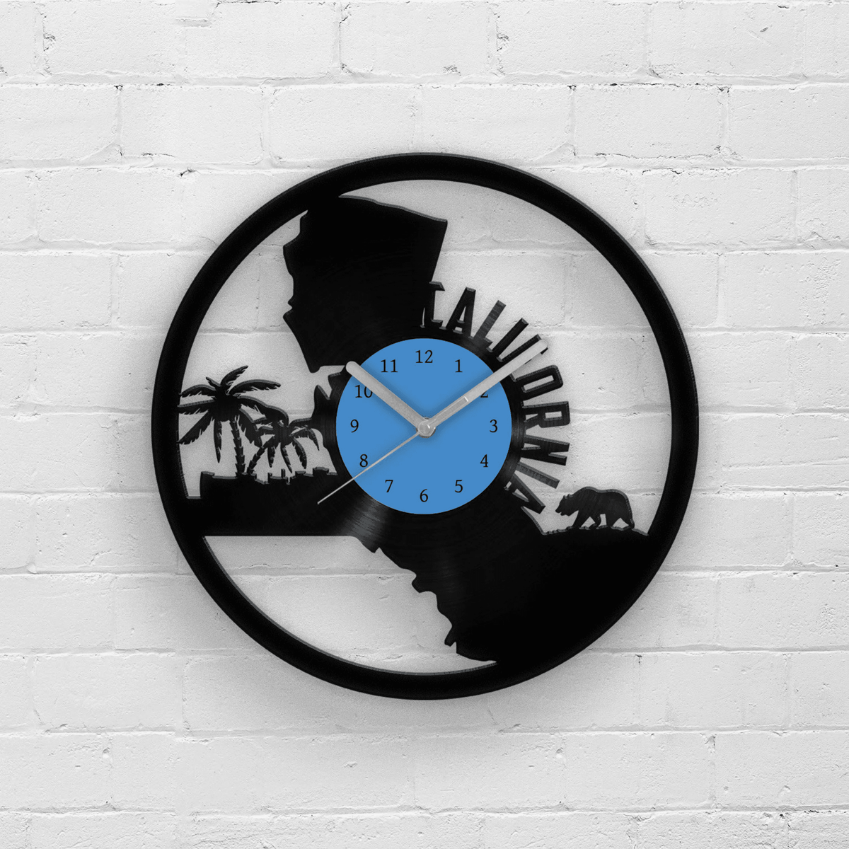California State Wall Art, California Artwork, Vinyl Clock, Los Angeles, California Map, LA Outline, Housewarming Gifts, Travel Gift