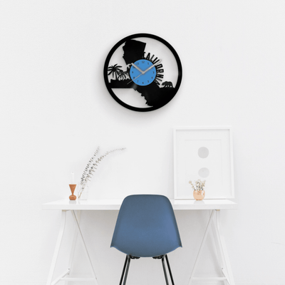 California State Wall Art, California Artwork, Vinyl Clock, Los Angeles, California Map, LA Outline, Housewarming Gifts, Travel Gift