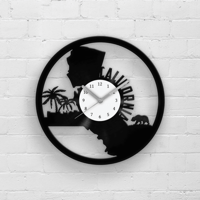 California State Wall Art, California Artwork, Vinyl Clock, Los Angeles, California Map, LA Outline, Housewarming Gifts, Travel Gift
