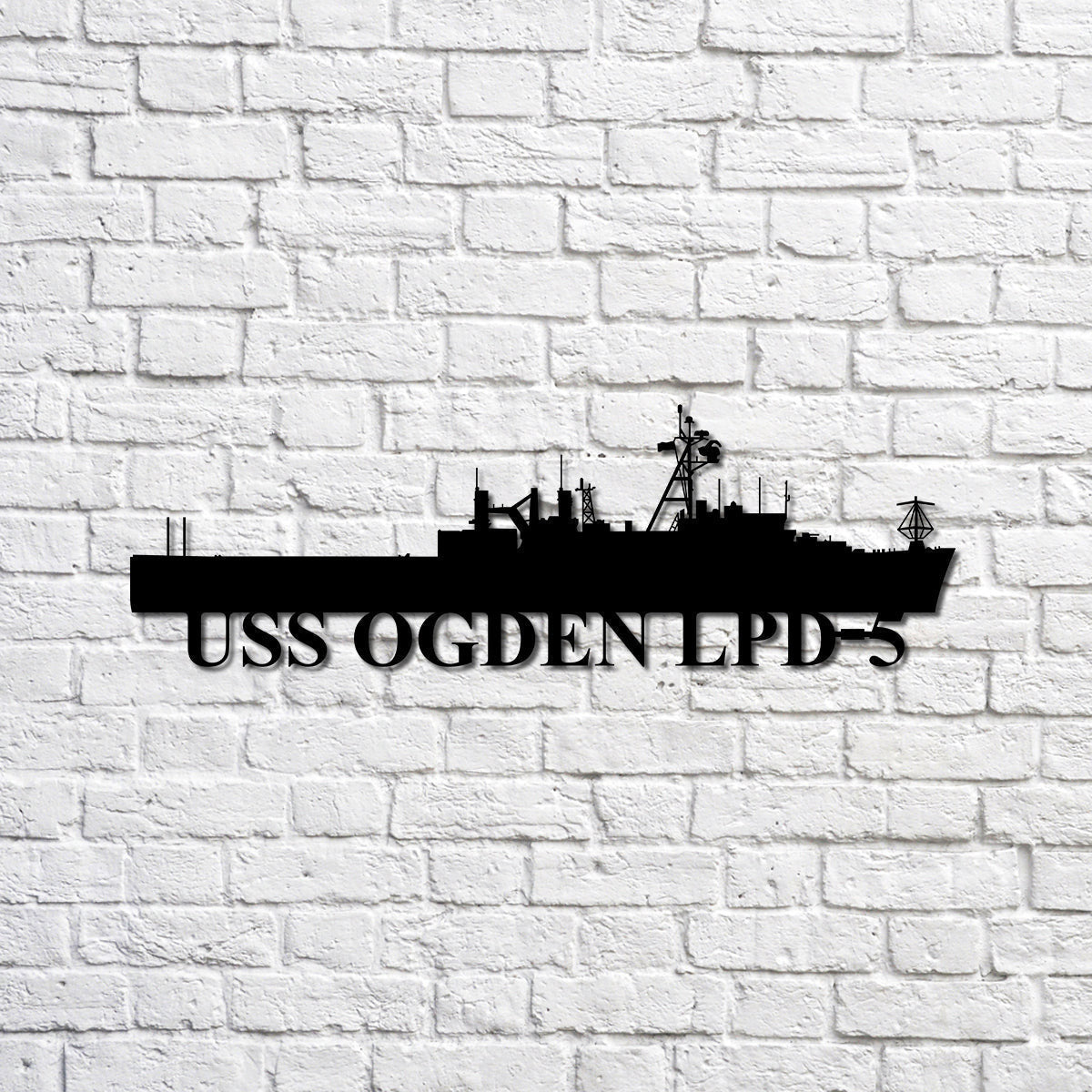 Uss Ogden Lpd5 Navy Ship Metal Sign, Memory Wall Metal Sign Gift For Navy Veteran, Navy Ships Silhouette Metal Sign Laser Cut Metal Signs Custom Gift Ideas