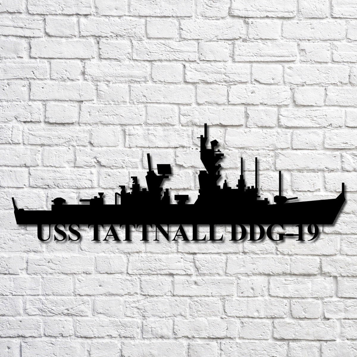 Uss Tattnall Ddg19 Navy Ship Metal Art, Gift For Navy Veteran, Navy Ships Silhouette Metal Art, Navy Home Decor Laser Cut Metal Signs Custom Gift Ideas