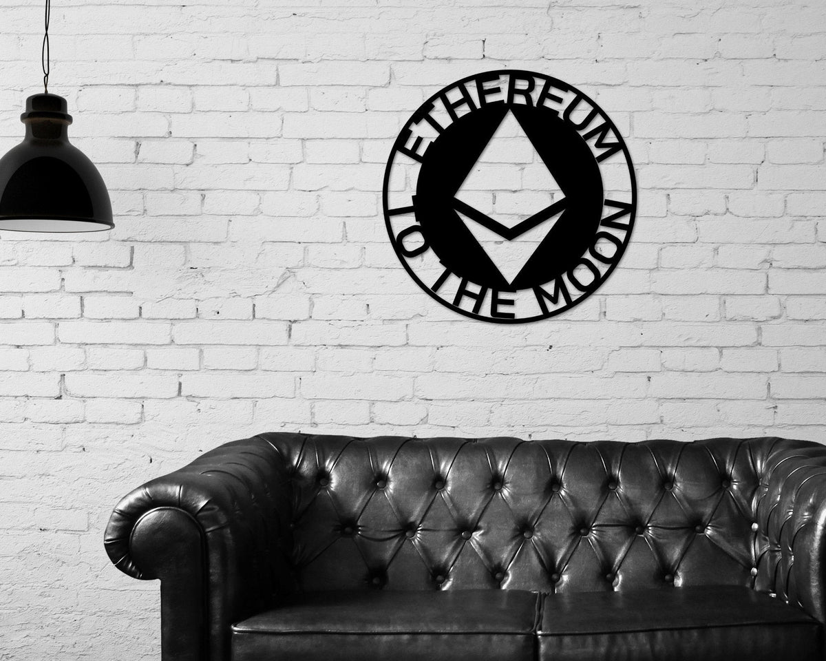 Ethereum To The Moon, Ethereum Sign, Metal Ethereum Sign, Personalized Ethereum , Custom Cryptocurrency Sign, Ethereum Gift, Ethereum Art Laser Cut Metal Signs Custom Gift Ideas