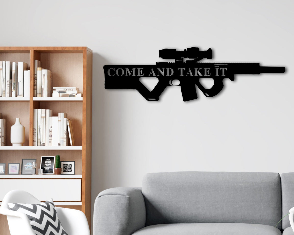 Gun Metal Sign, Custom Gun Sign, Personalized Armory Sign, Gun Metal Wall Art, Father's Day Gift, Hunting Gift, Gift For Him, Gift Laser Cut Metal Signs Custom Gift Ideas