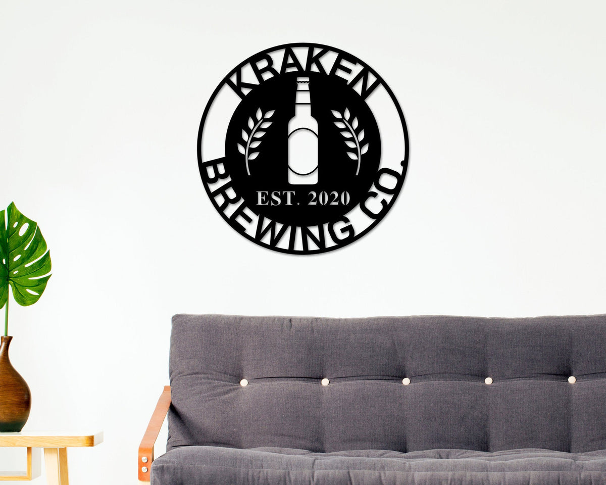 Christmas Gift, Personalized Brewery Metal Sign, Gift For Him, Boyfriend Gift, Husband Gift, Metal Wall Art, Housewarming, Metal Wall Yorch Laser Cut Metal Signs Custom Gift Ideas
