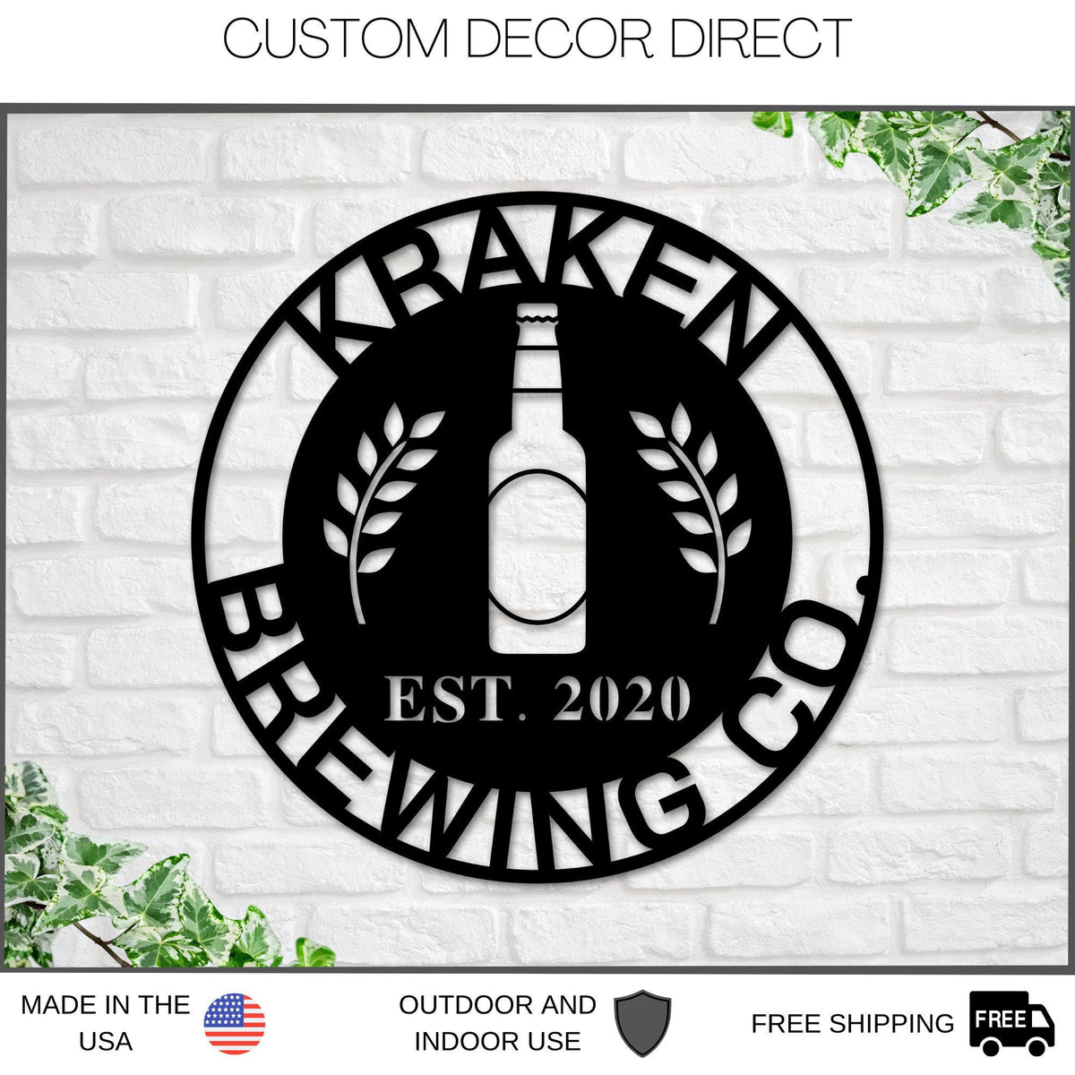 Christmas Gift, Personalized Brewery Metal Sign, Gift For Him, Boyfriend Gift, Husband Gift, Metal Wall Art, Housewarming, Metal Wall Yorch Laser Cut Metal Signs Custom Gift Ideas