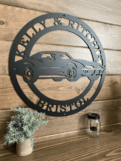 1969 Corvette Sports Car Sign, Cut Metal Sign, Metal Wall Art, Metal House Sign Laser Cut Metal Signs Custom Gift Ideas