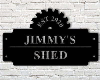 Personalized Workshop Sign, Metal Work Shop Sign, Custom Shop Sign, Personalized Shed Sign, Est. Date Sign For Shop, Saw Blade Sign, Laser Cut Metal Signs Custom Gift Ideas